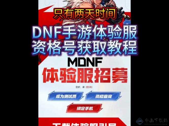 以下建议：DNF手游体验服资格获取全攻略